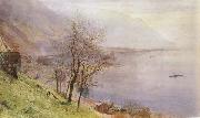 John William Inchbold Vew above MOntreux (mk46) USA oil painting artist